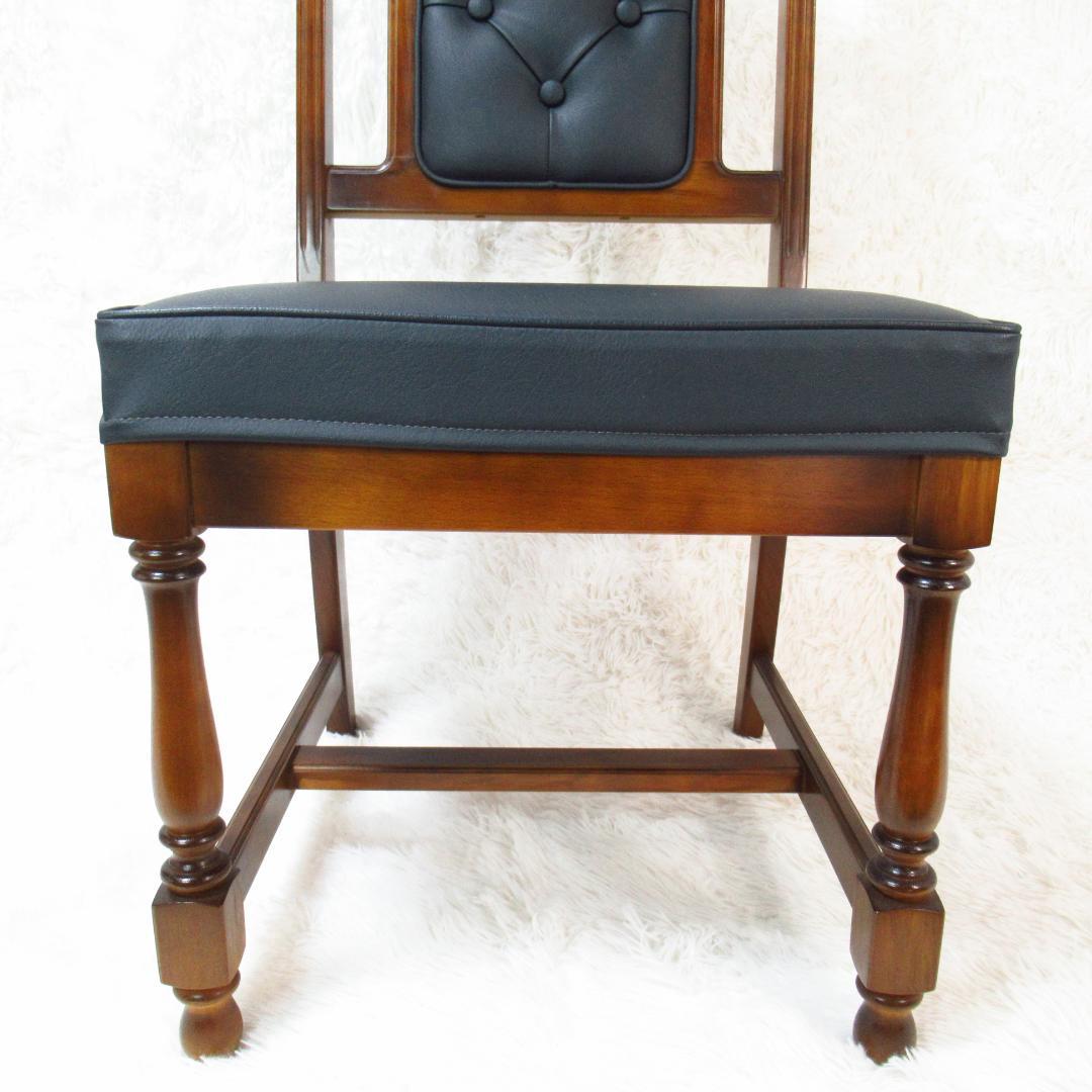 karimoku カリモク家具 ダイニングチェア ヴィンテージ ダークグリーン①