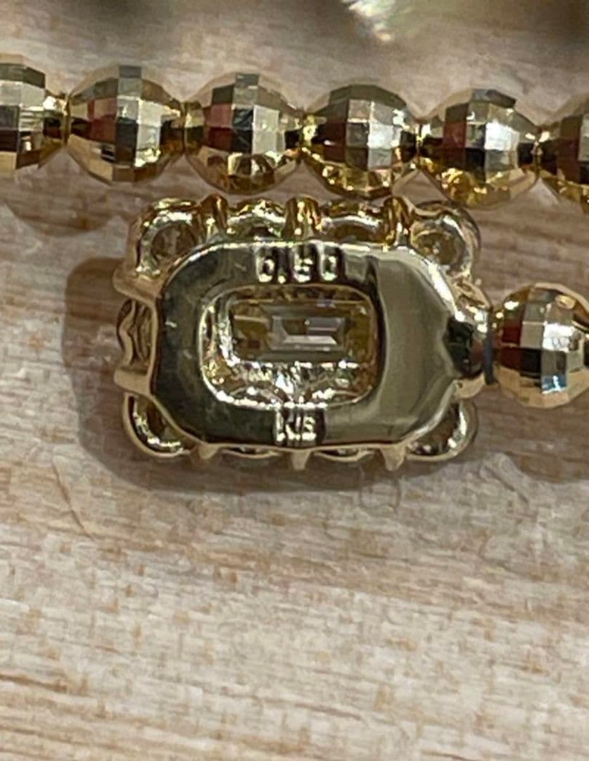 最終値下げ！K18バングルダイヤブレスレット