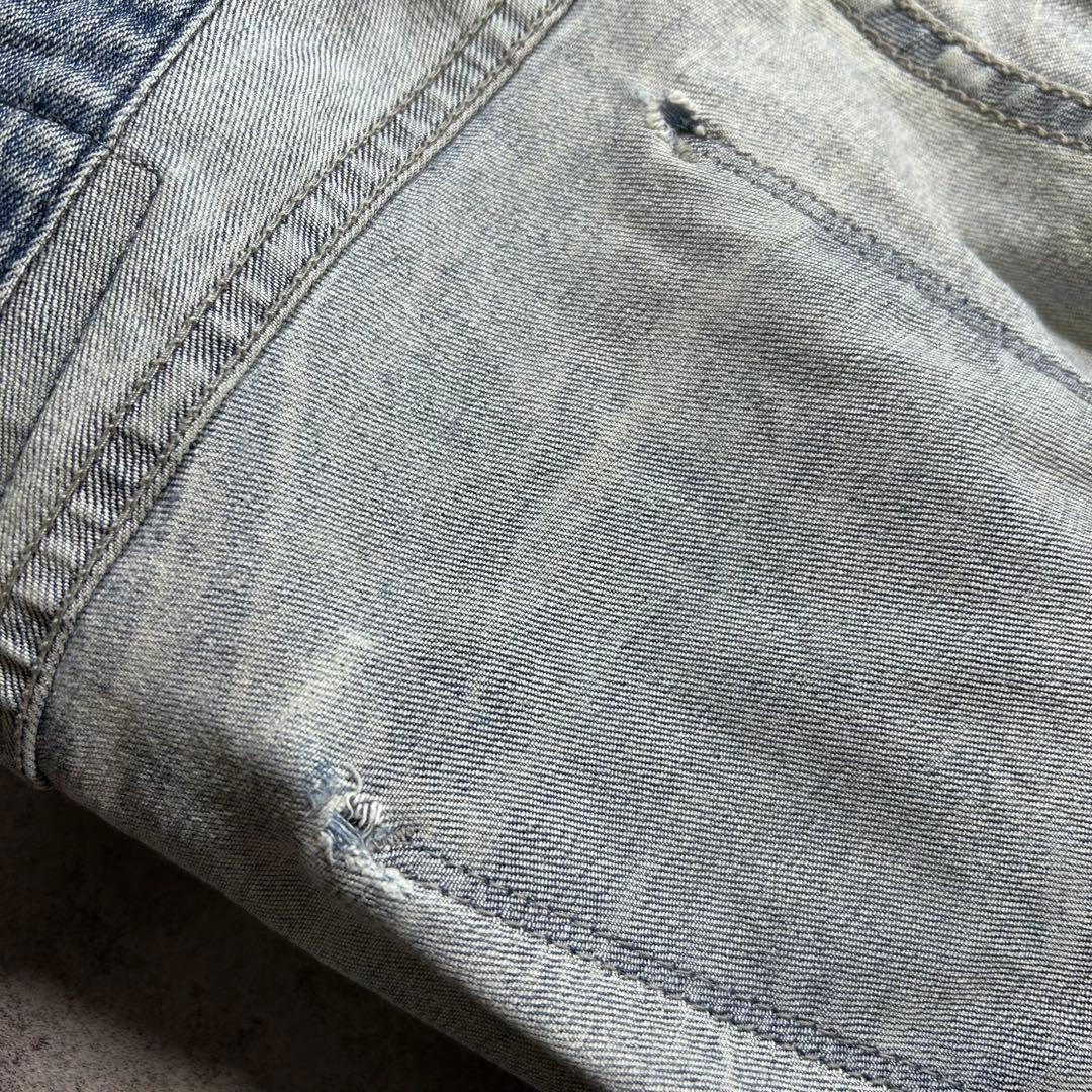 00s【FUGA】ダメージデニムパンツ/Y2K/鬼ヒゲ/opium/蜂の巣/お兄