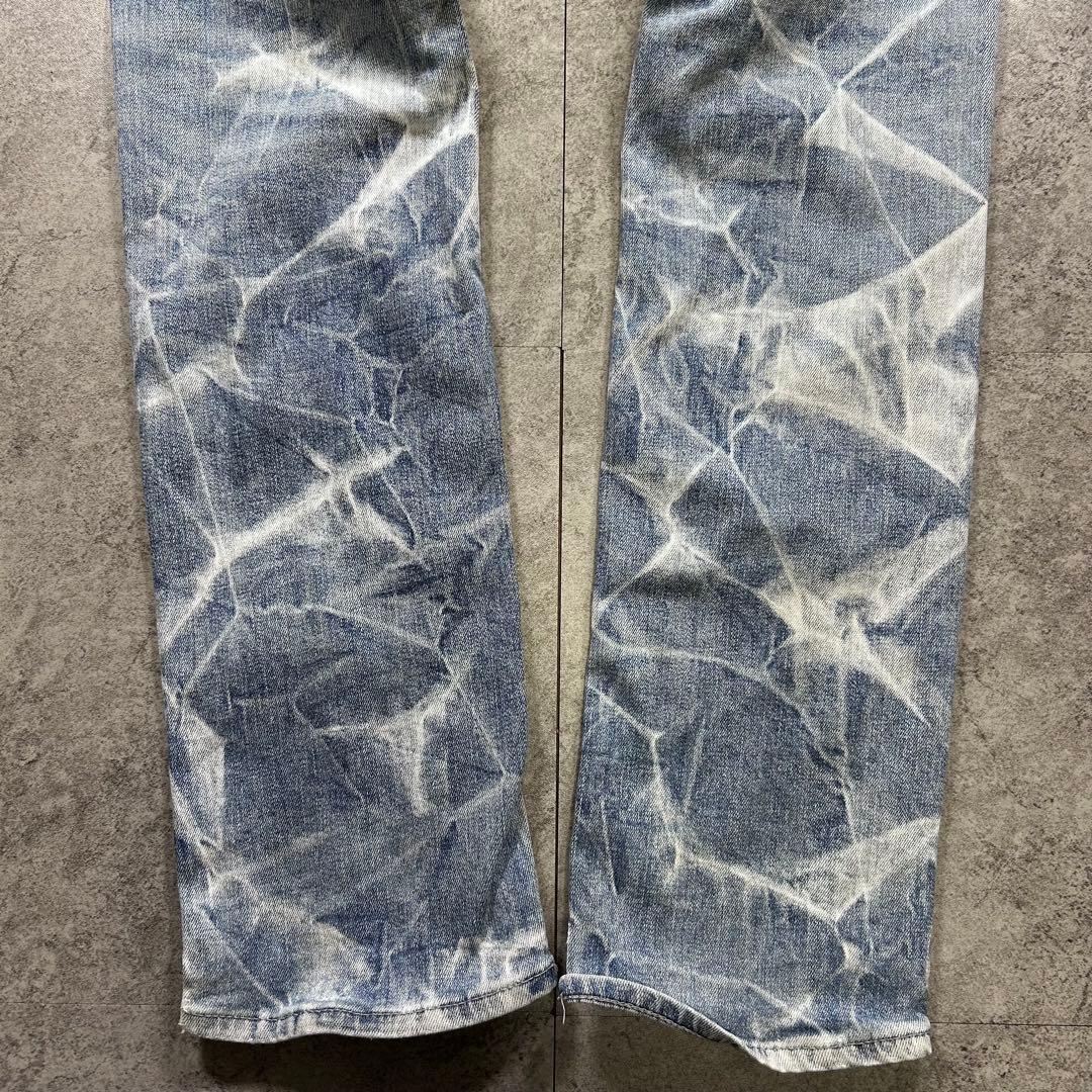 00s【FUGA】ダメージデニムパンツ/Y2K/鬼ヒゲ/opium/蜂の巣/お兄