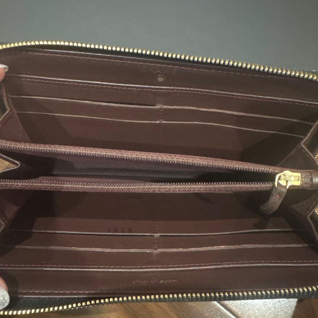 CHANEL ブラック キルティング 長財布