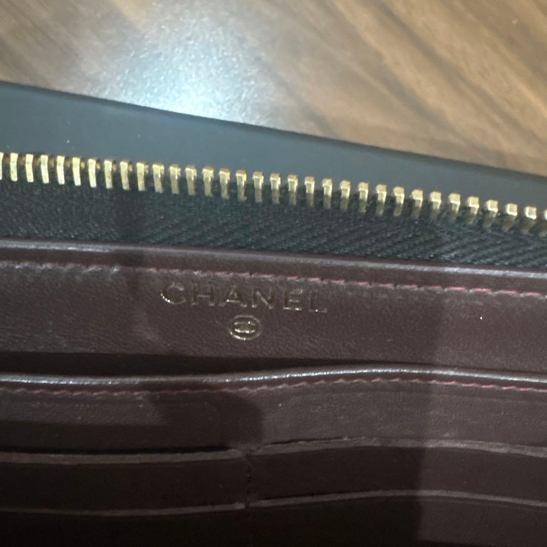 CHANEL ブラック キルティング 長財布