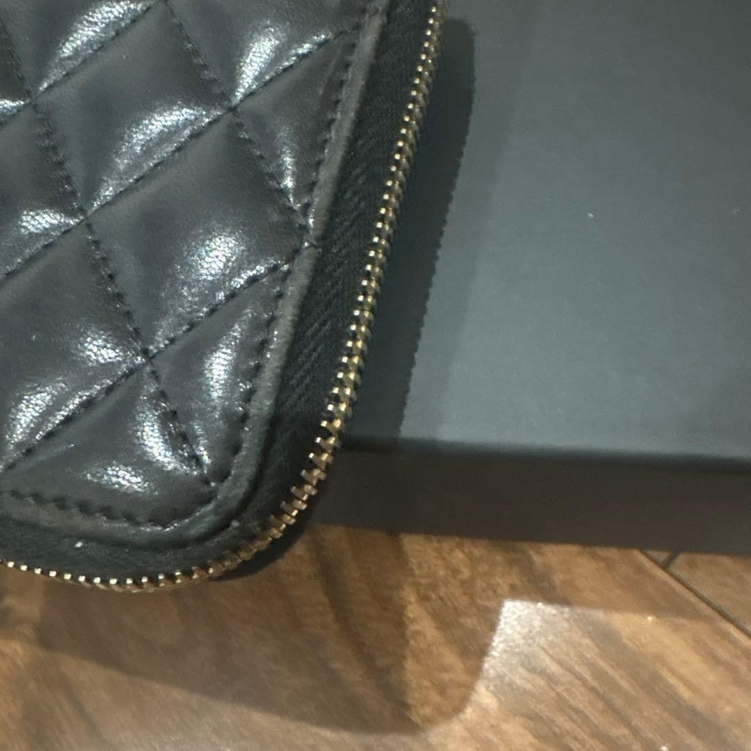 CHANEL ブラック キルティング 長財布