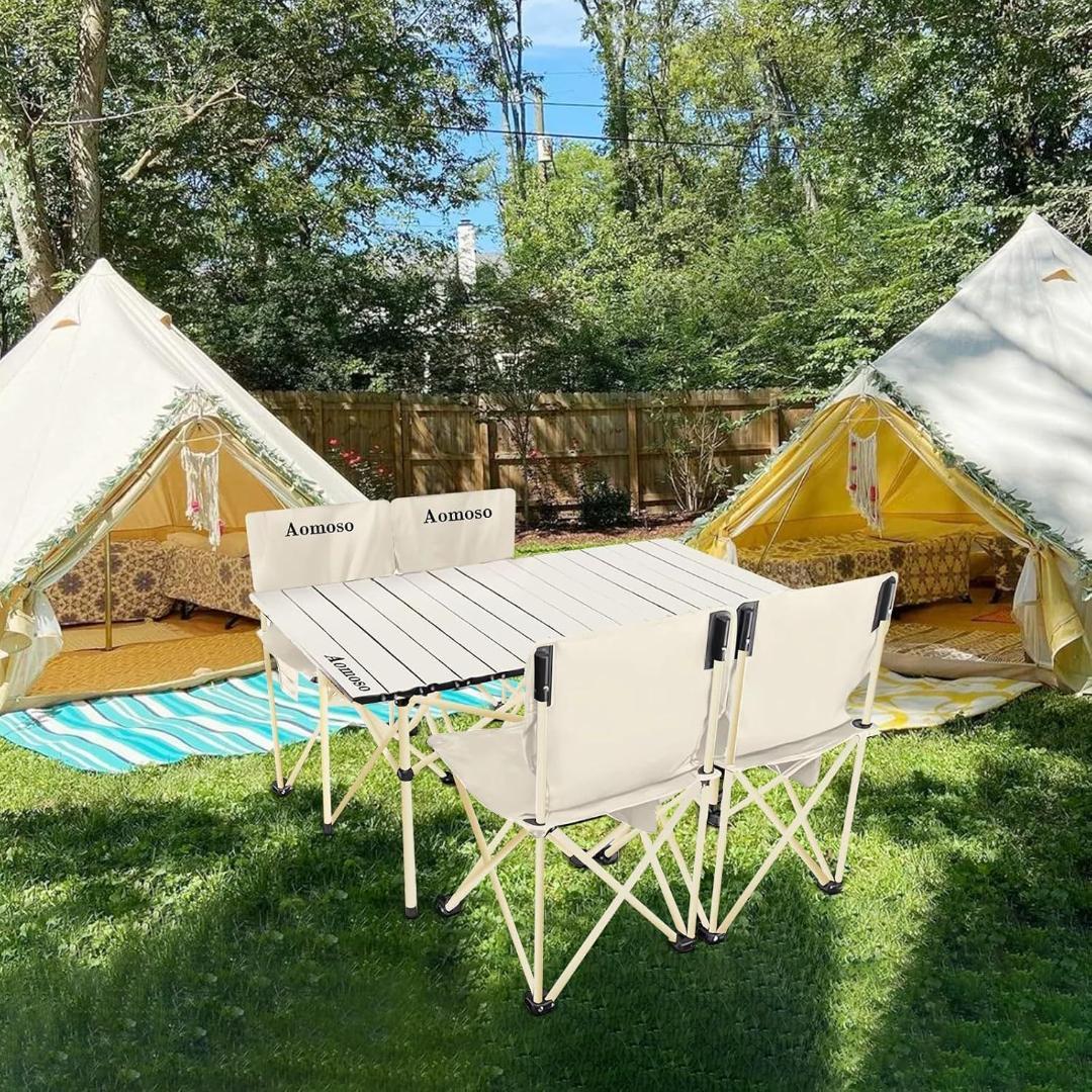 アウトドア テーブル チェア 5点セット アルミテーブル椅子 ピクニック ベンチ