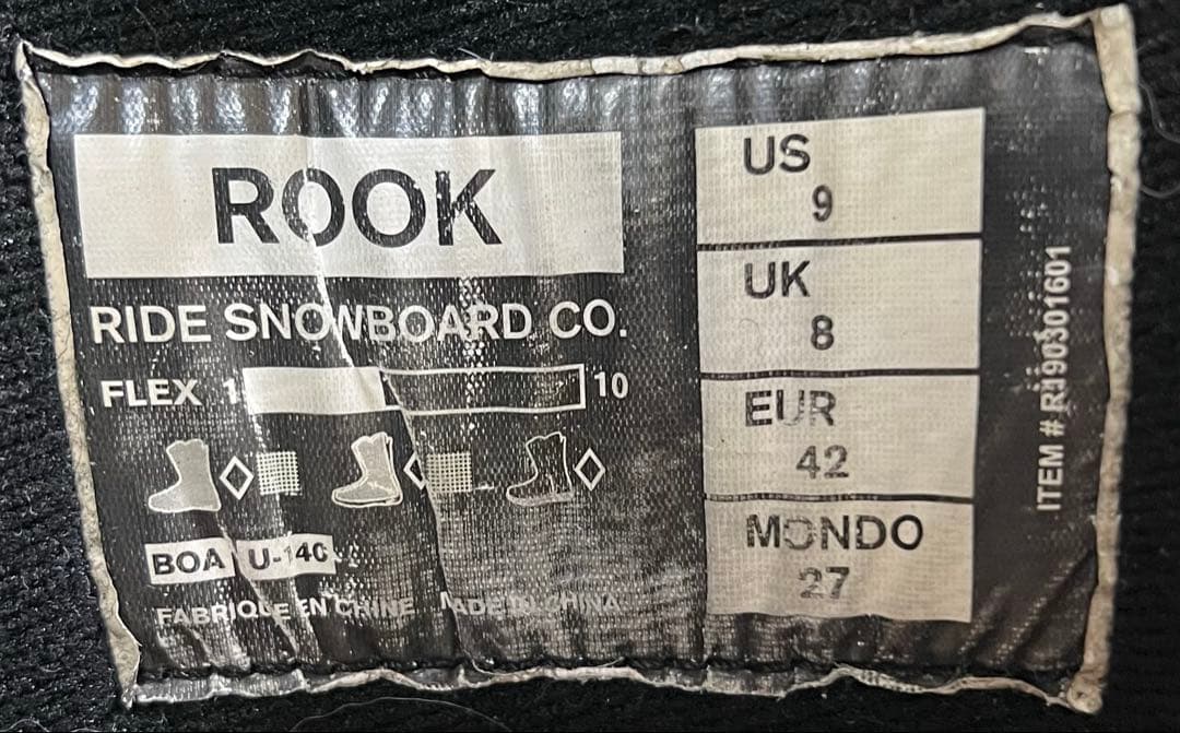 【即日発送】RIDE スノボブーツ　ROOK ルック　27.0cm