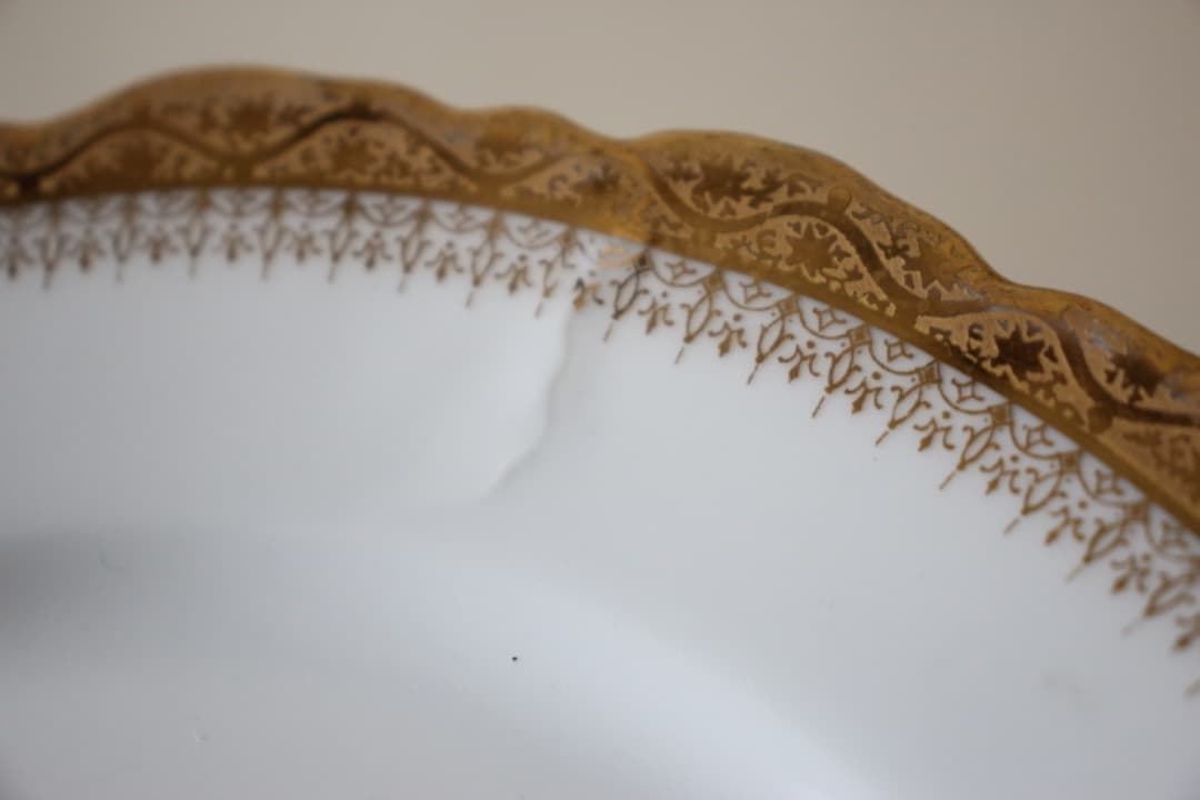 フランス　リモージュ　金彩　２１cmプレート　７枚