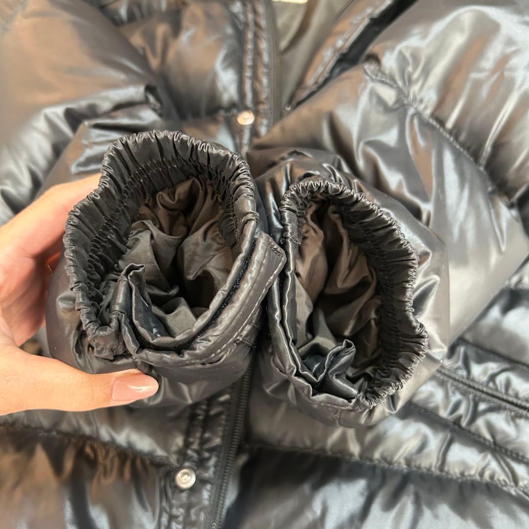 y2k CAMP7リアルファーダウン 光沢✨グランジ 肉厚 短丈 お兄系 S 黒