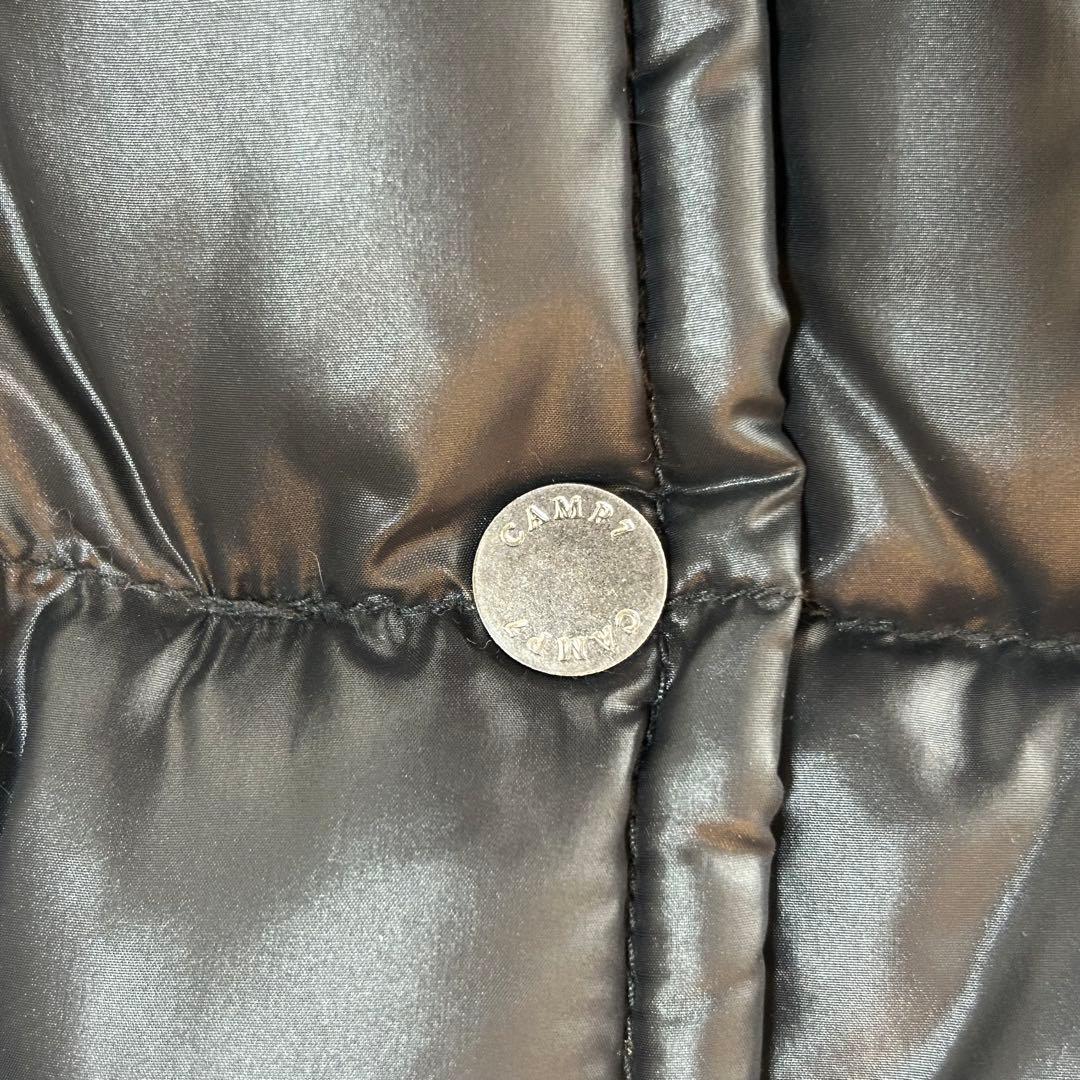 y2k CAMP7リアルファーダウン 光沢✨グランジ 肉厚 短丈 お兄系 S 黒