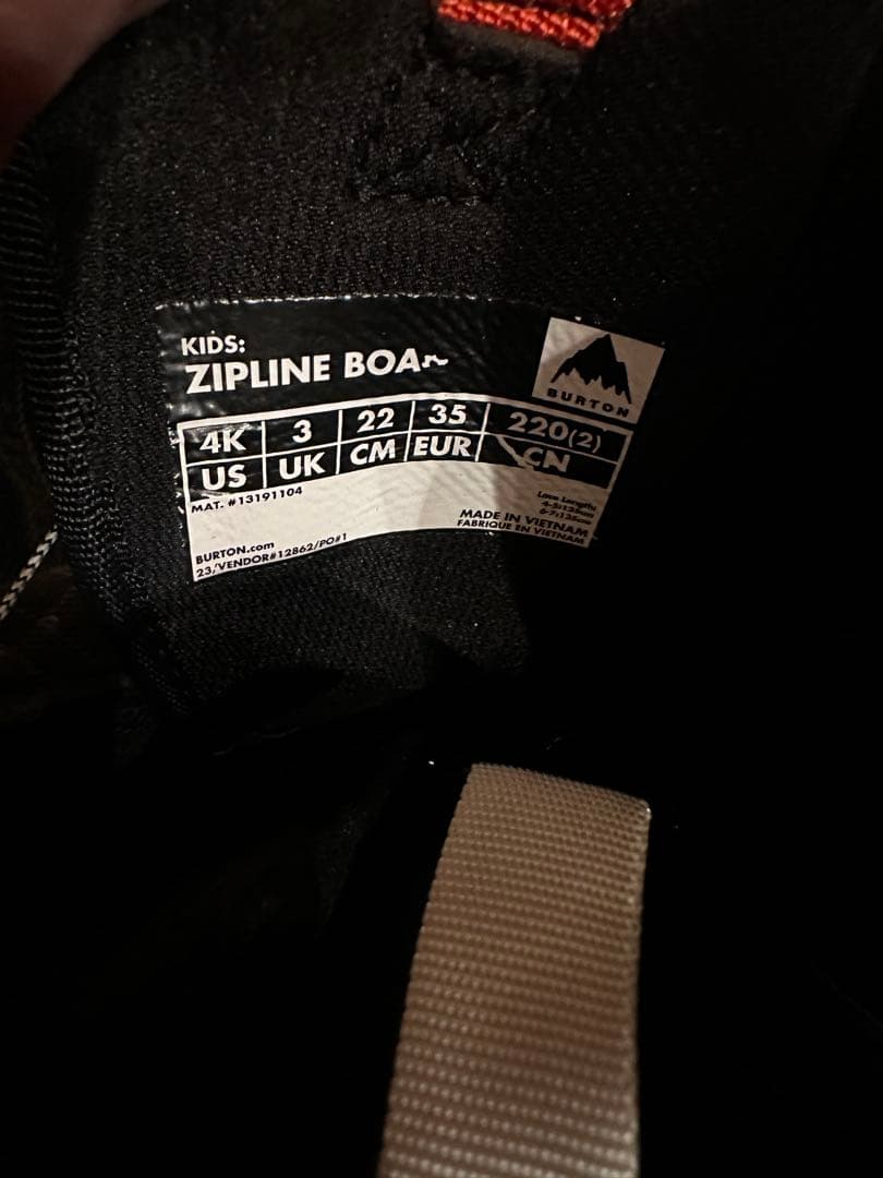 BURTON スノーボードブーツ ZIPLINE BOA 22