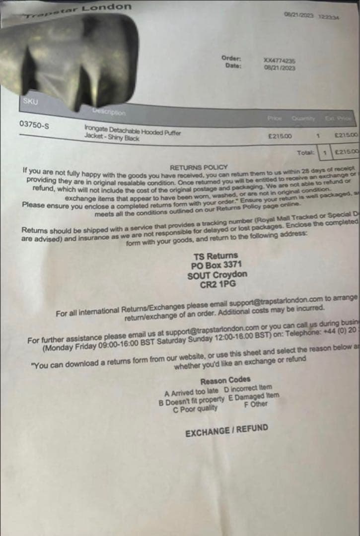 （確実正規品）トラップスターダウン