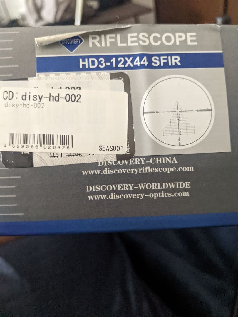 DISCOVERY【ライフルスコープ　HD3-12×44 SFIR】