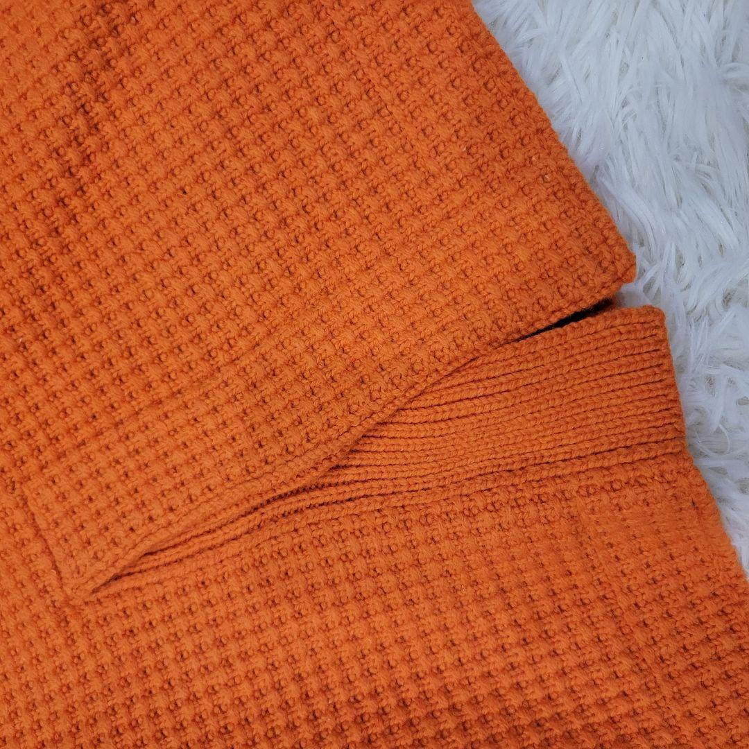 バーク オレンジ タグ付き ニット ガウン ダッフルコート ジャケット