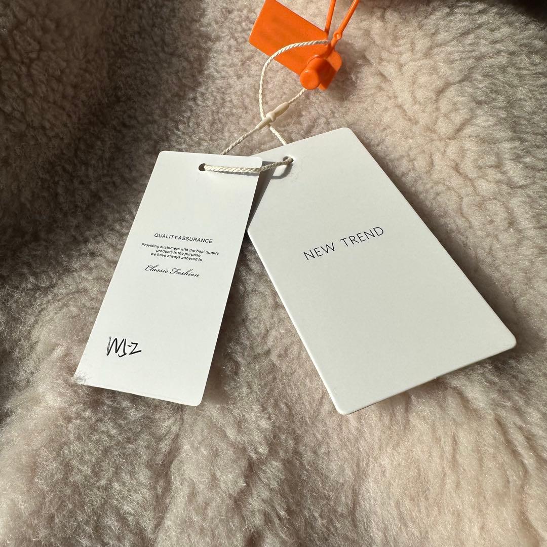 ボアポンチョ　テディケープコート　サンドページュ　Sサイズ　アルパカ