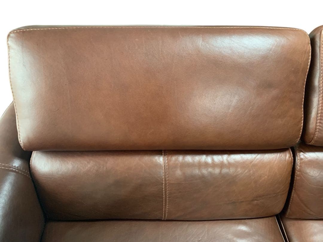 ニトリ Nビリーバ2 電動リクライニングソファ2人掛け本革ブラウン 大阪限定