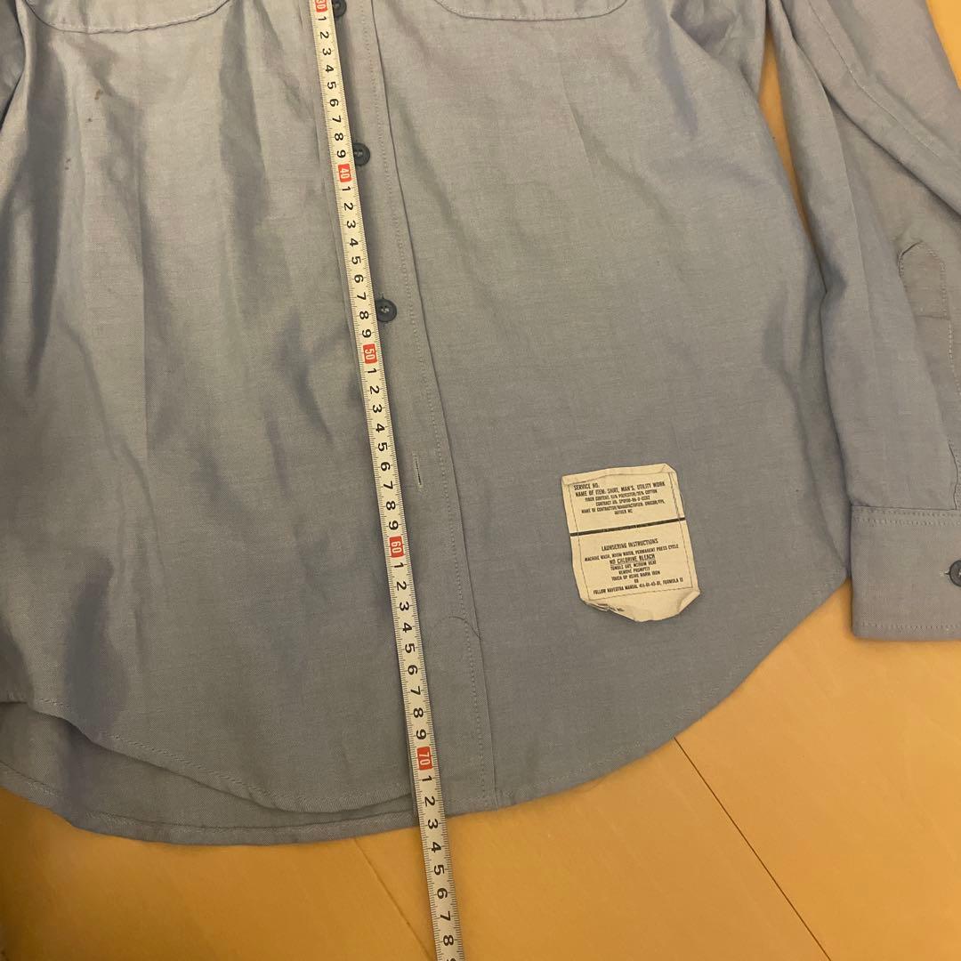 vintage U.S. SEABEES 刺繍 長袖シャツ ボロ サイズ大 - メルカリ