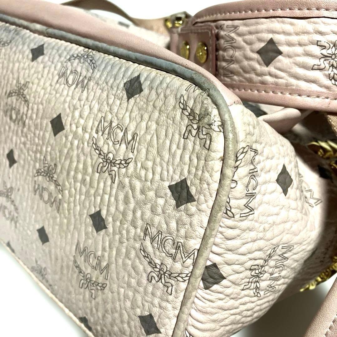 【廃盤品】MCM ヴィセトス パウダーピンク スタッズ リュック