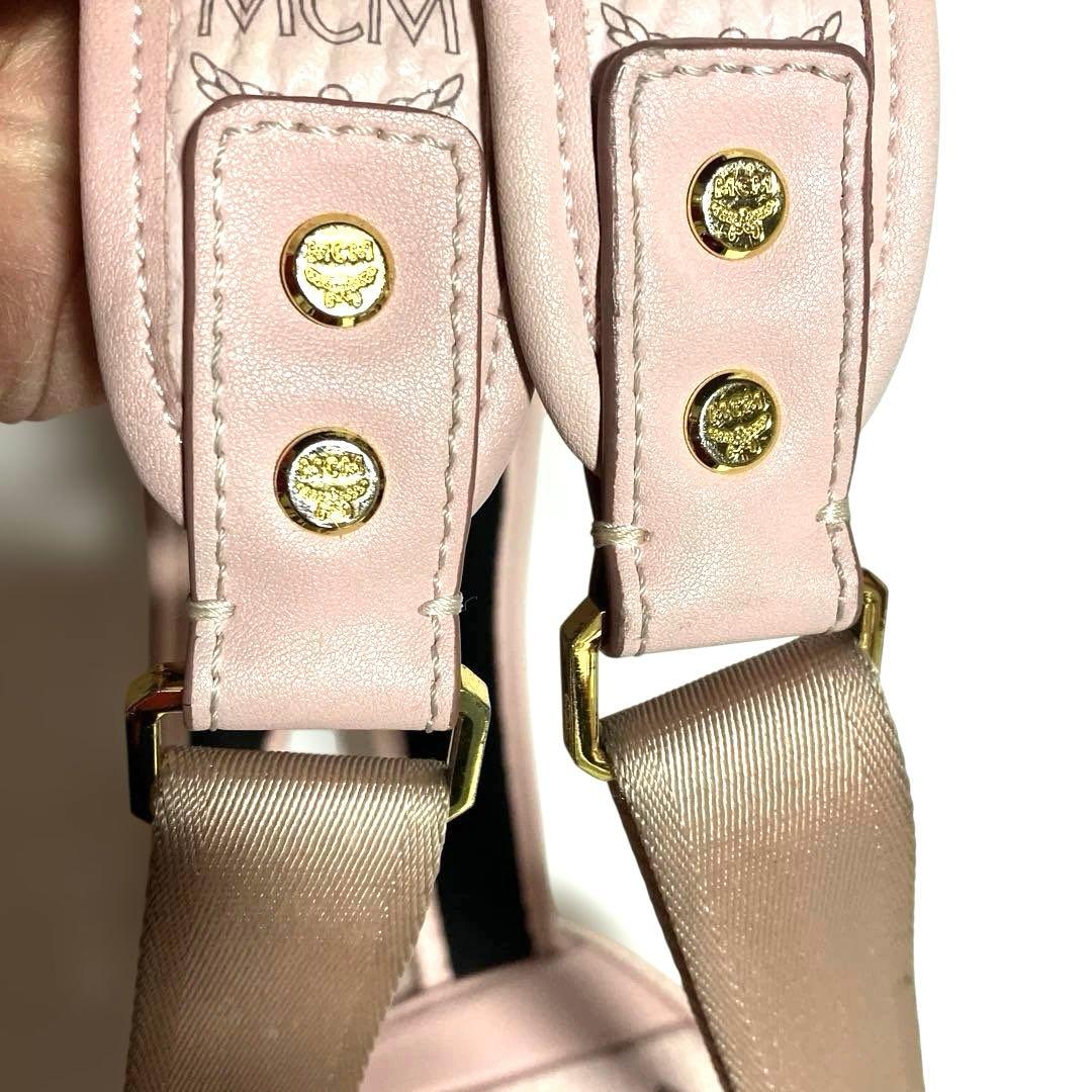 【廃盤品】MCM ヴィセトス パウダーピンク スタッズ リュック