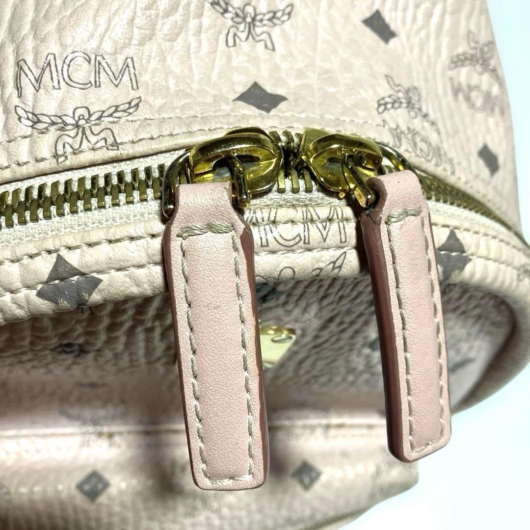 【廃盤品】MCM ヴィセトス パウダーピンク スタッズ リュック