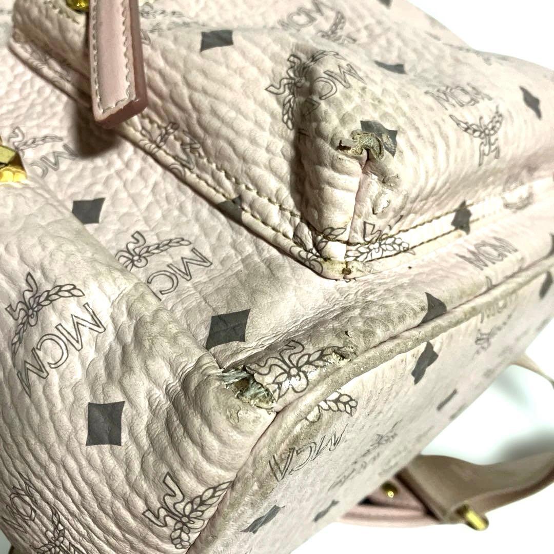 【廃盤品】MCM ヴィセトス パウダーピンク スタッズ リュック