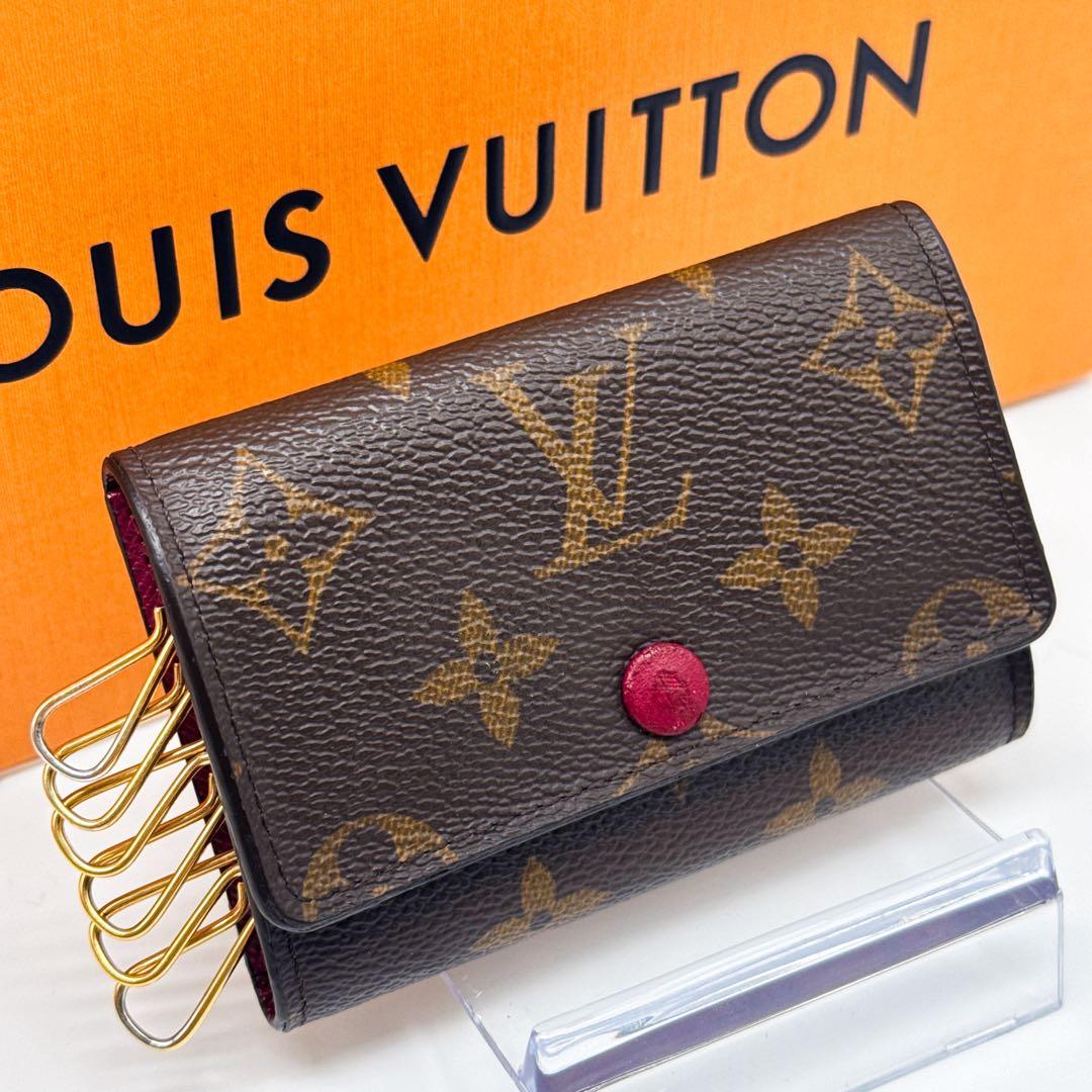 ルイヴィトン モノグラム キーケース キーホルダー ミュルティクレ６ 6連 茶色