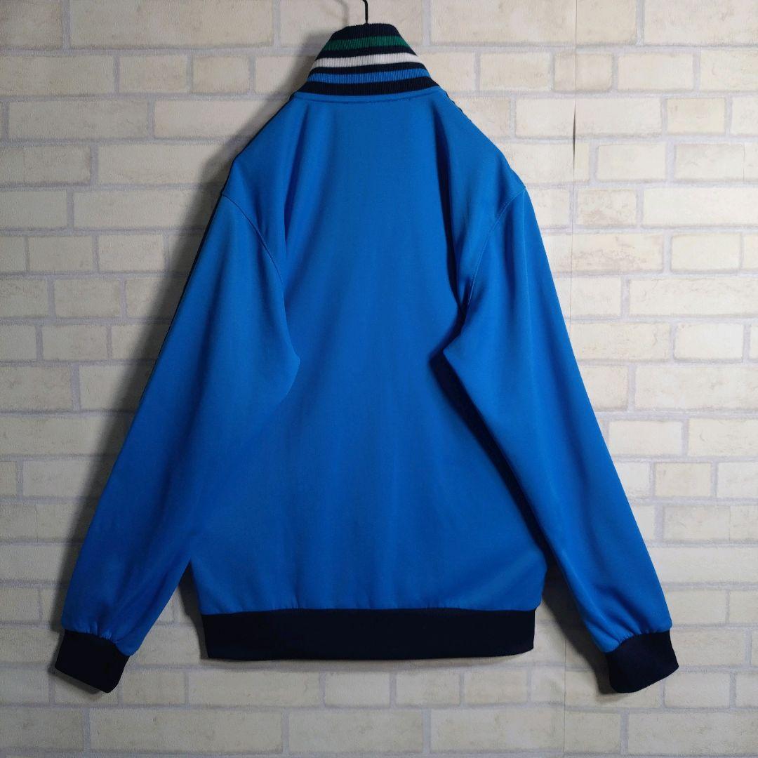 アディダス★あのちゃん着用モデル 刺繍ロゴ セットアップ 上下 青×紺 L