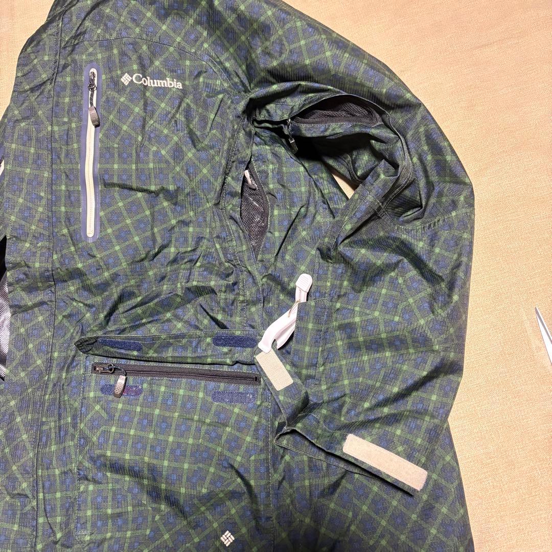 Columbia チェック柄 防水スノーウェア上下セット　メンズ　XLコロンビア
