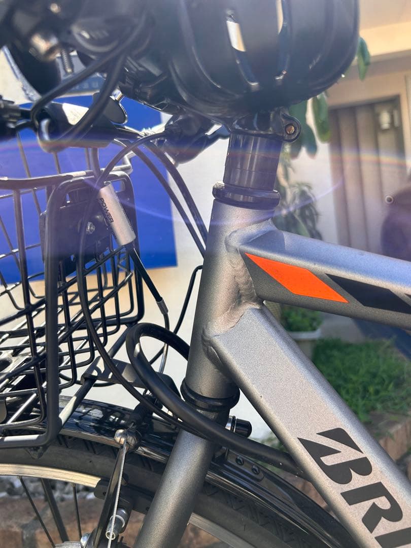 「美品」ブリヂストン 電動アシスト自転車 グレー