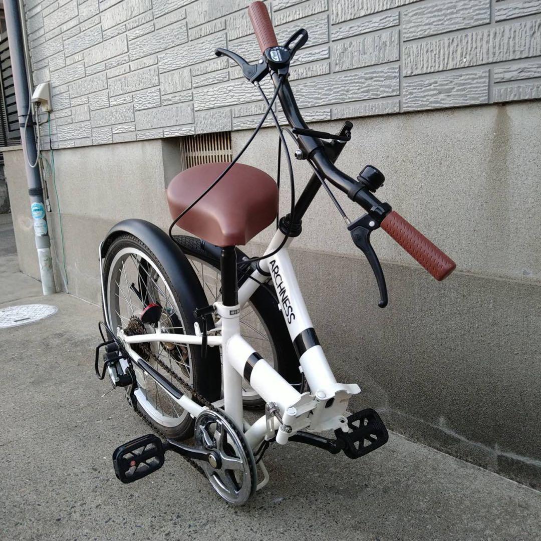 20インチ 折りたたみ自転車(軽量) 空気入れ•自転車カバー付き、サビ無し