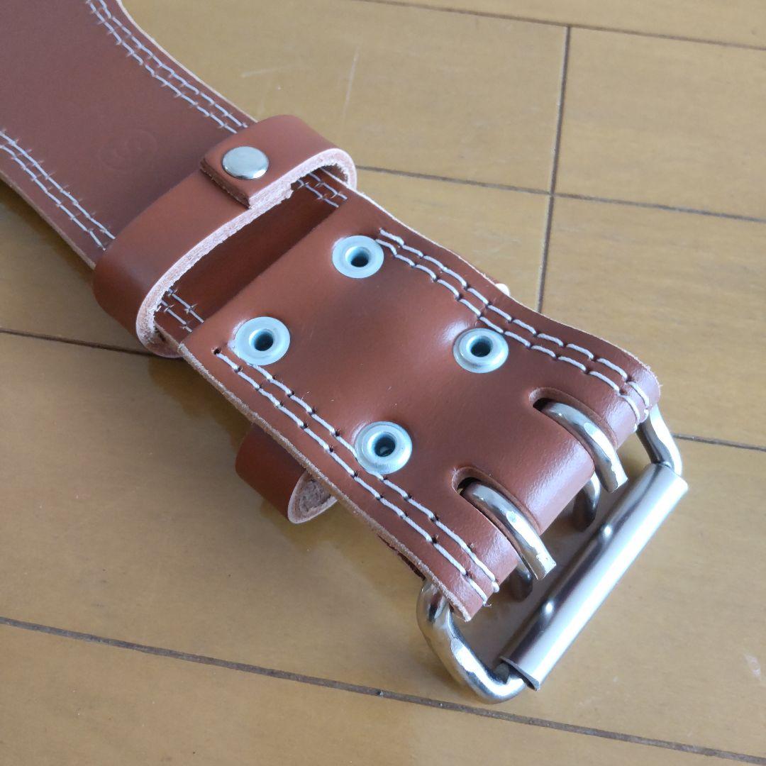 【KHT】ゴールドジムGOLD'S GYMプロレザーベルトSサイズ