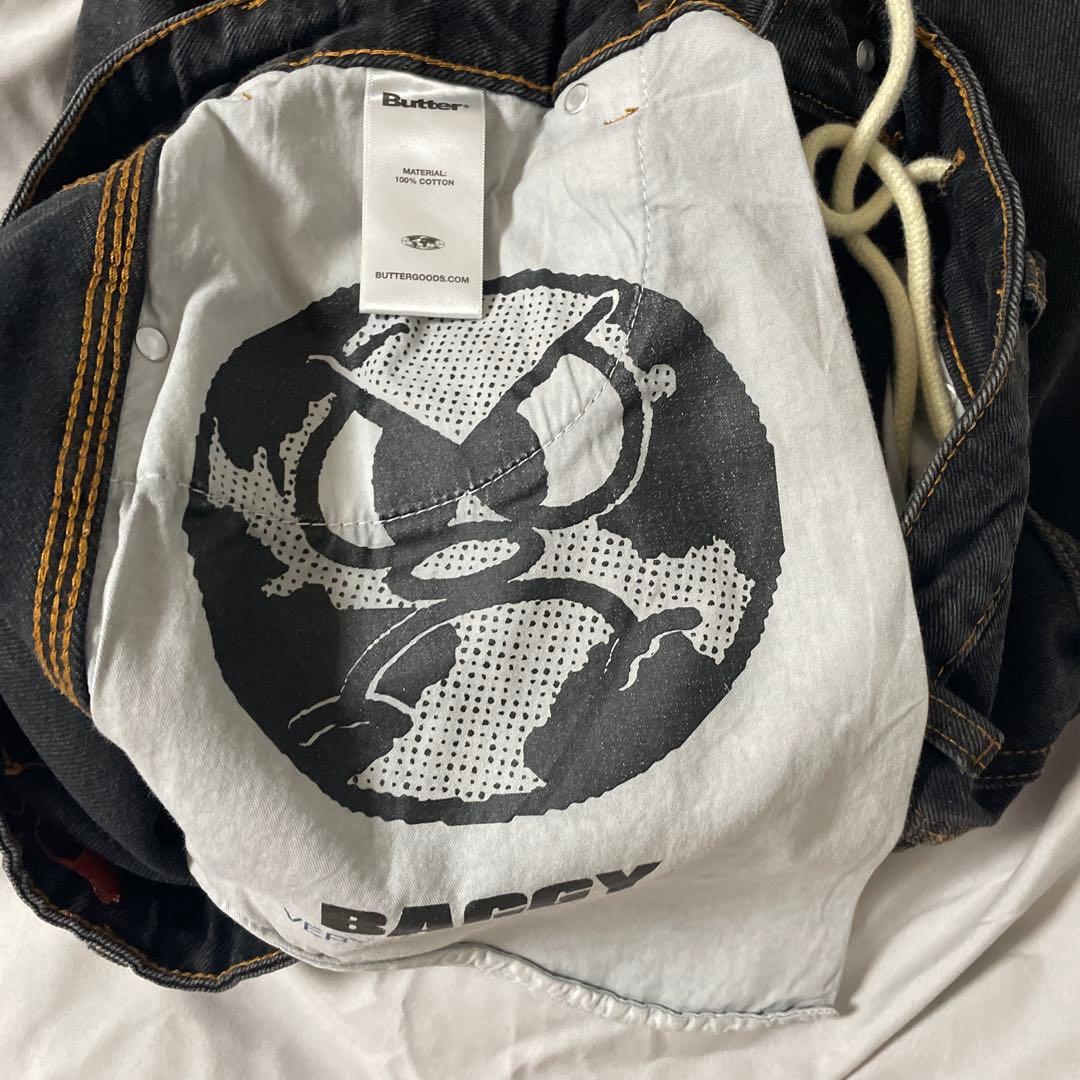 buttergoods ブラックデニム BAGGY