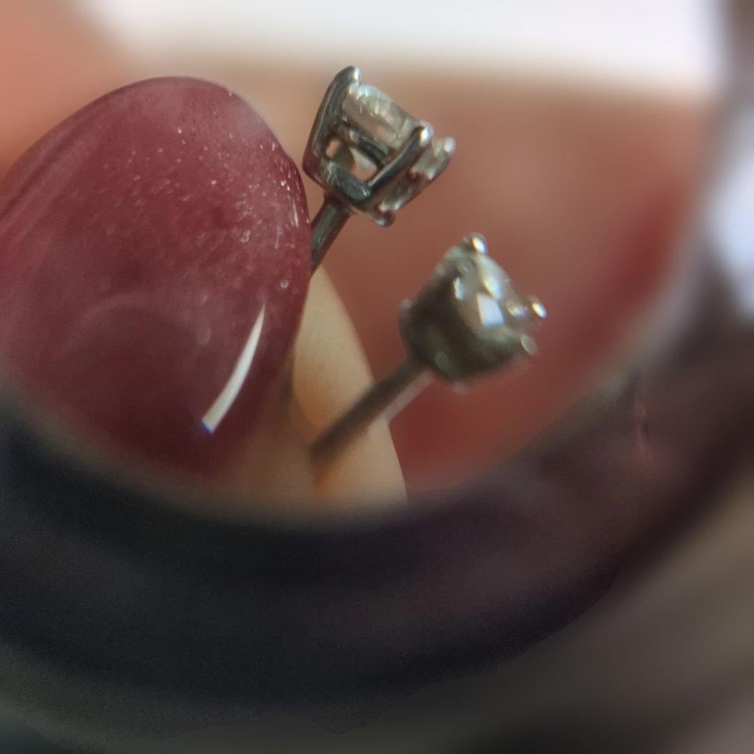 ティファニー ソリティアピアス 0.19ct×2 鑑定書 ディスクキャッチ