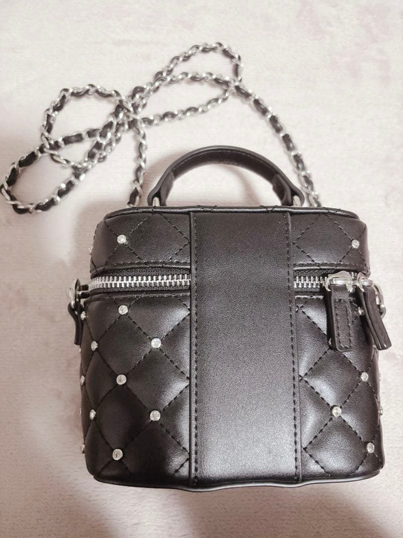 Darich キルティングビジュースクエアミニバッグ ブラック ダーリッチ