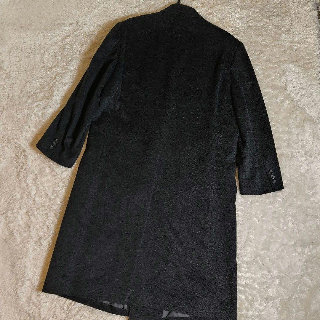 【定価 10万】カシミヤ100% メンズ チェスターコート ダブルブレスト高級