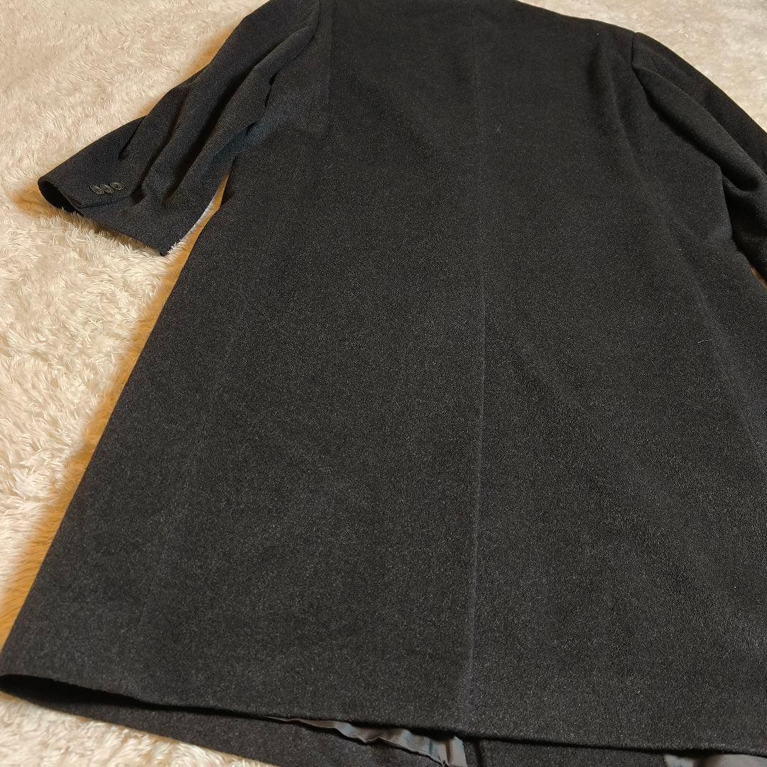 【定価 10万】カシミヤ100% メンズ チェスターコート ダブルブレスト高級