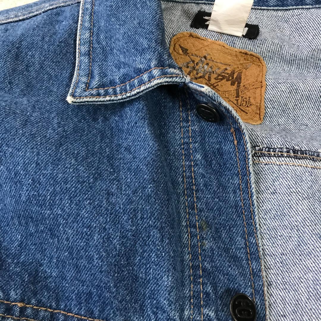 h*l様 【希少】美品80's stussy デニムジャケット 黒タグ Mサイズ