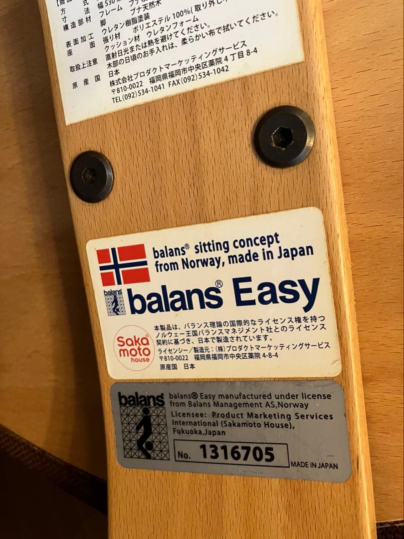 バランスチェア・イージー　専用カバーつき　バランスラボ