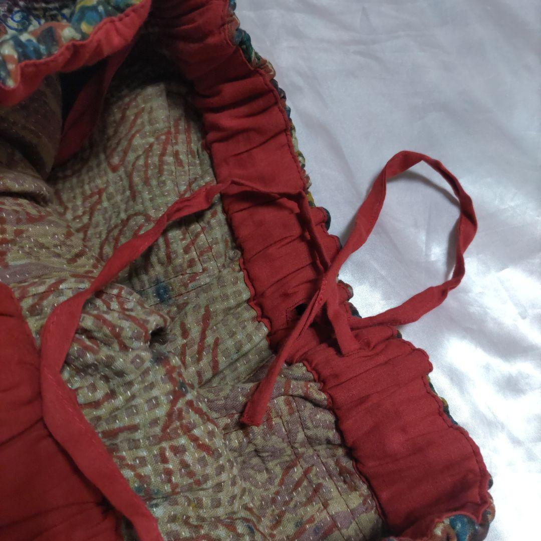 MALAIKA バグルーグドゥリーパンツ 古布刺し子 赤系 新品未使用タグ