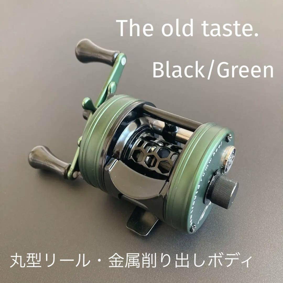 新品】渓流ベイトリール 丸型リール トラウト用 ブラック／グリーン