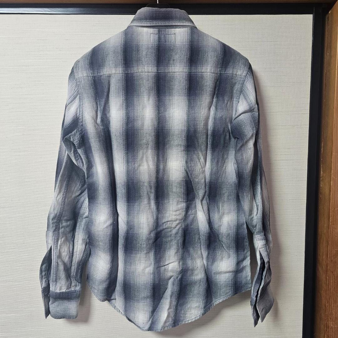 SAINT LAURENT PARIS オンブレチェック シャツ XS L108826192