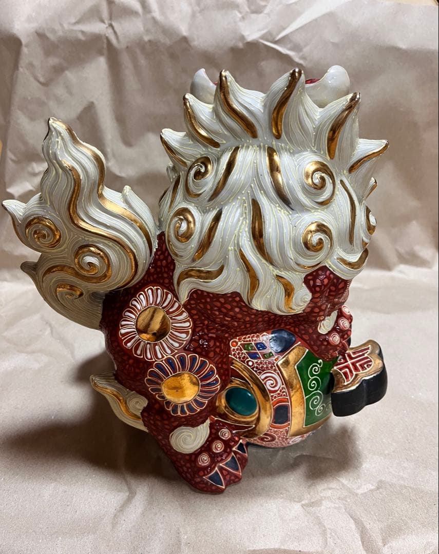 九谷焼 獅子 小鼓乗り シーサー 狛犬 陶芸品