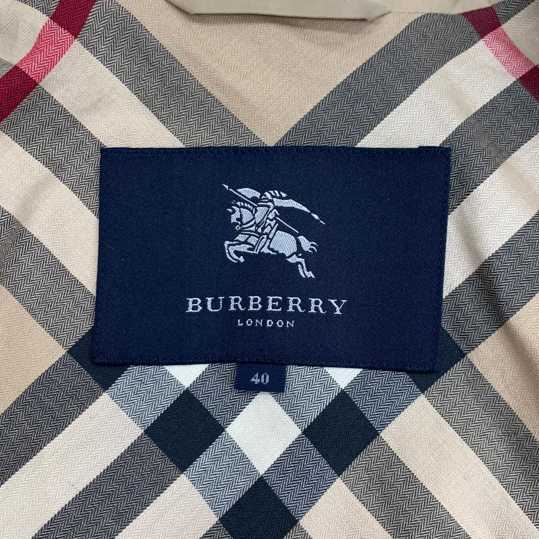 バーバリー ダブルチェスターコート Lサイズ スプリングコート ノバチェック