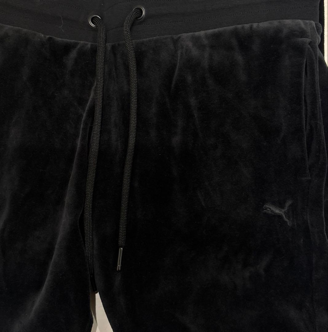 PUMA ベロアセットアップ 黒 トラックジャケット ストリートY2K