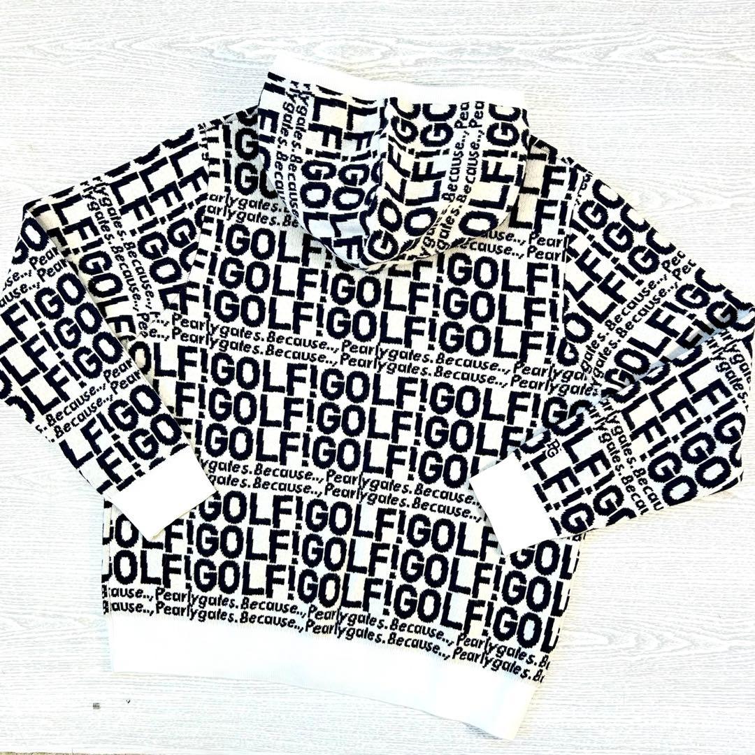 PEARLY GATES カシミヤブレンド ジャガード ニットパーカー