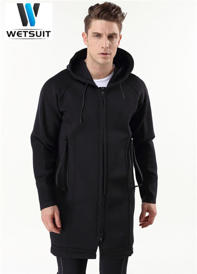 ウェットスーツ 男女兼用 3mm フード付き コート サーフィンサイズS