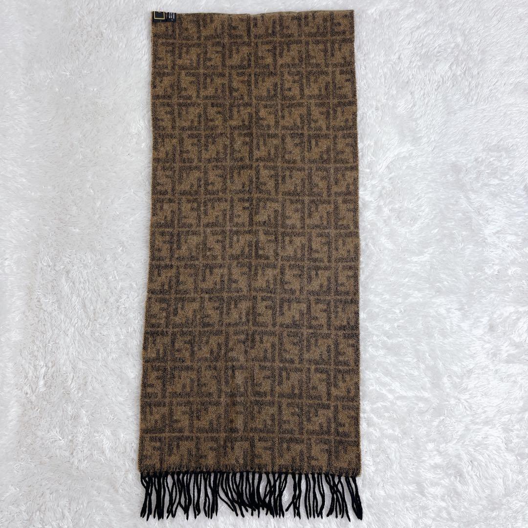 FENDI フェンディ マフラー ストール ズッカ柄 総柄 ウール イタリア製