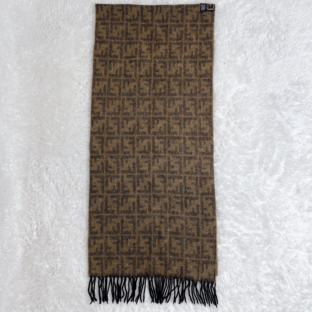FENDI フェンディ マフラー ストール ズッカ柄 総柄 ウール イタリア製