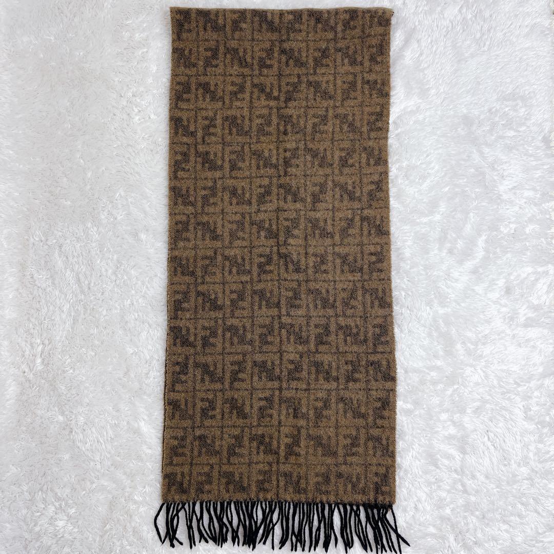 FENDI フェンディ マフラー ストール ズッカ柄 総柄 ウール イタリア製