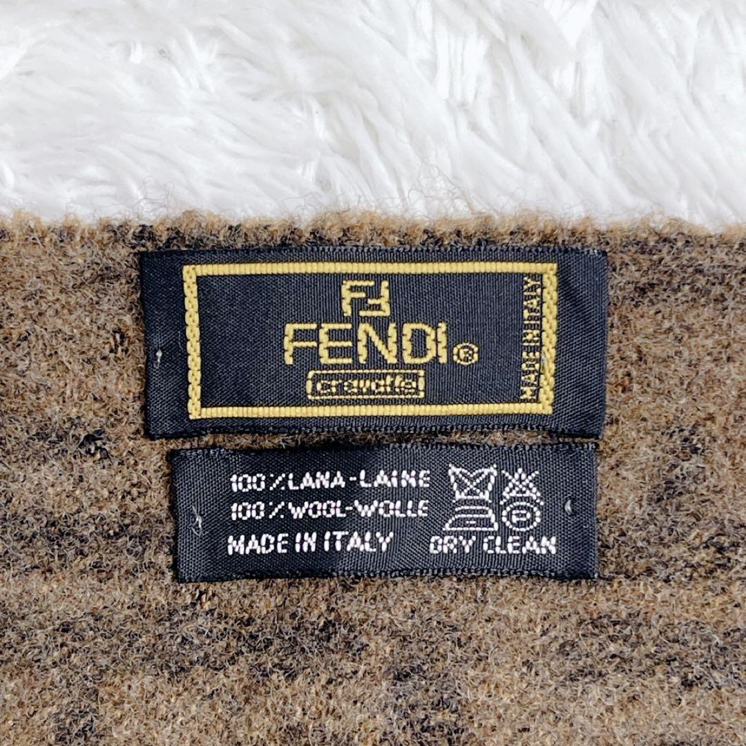 FENDI フェンディ マフラー ストール ズッカ柄 総柄 ウール イタリア製
