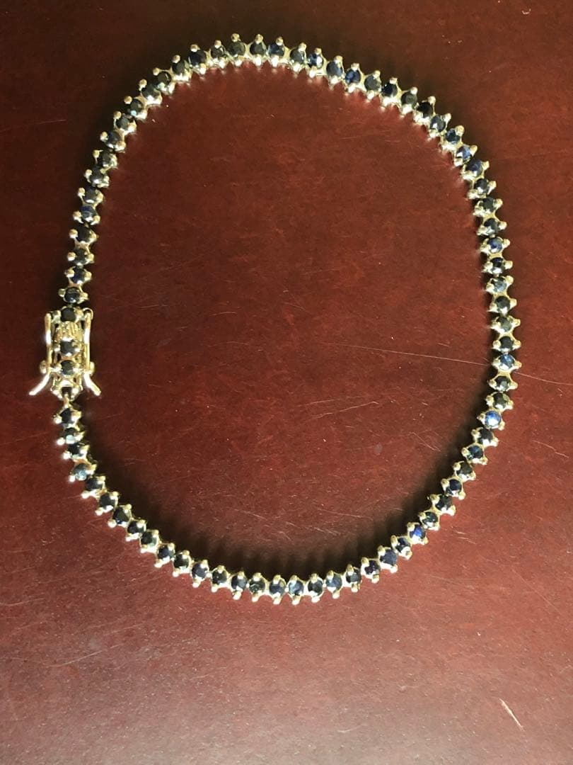 サファイア　ブレスレット　シルバー製　鑑別書付き