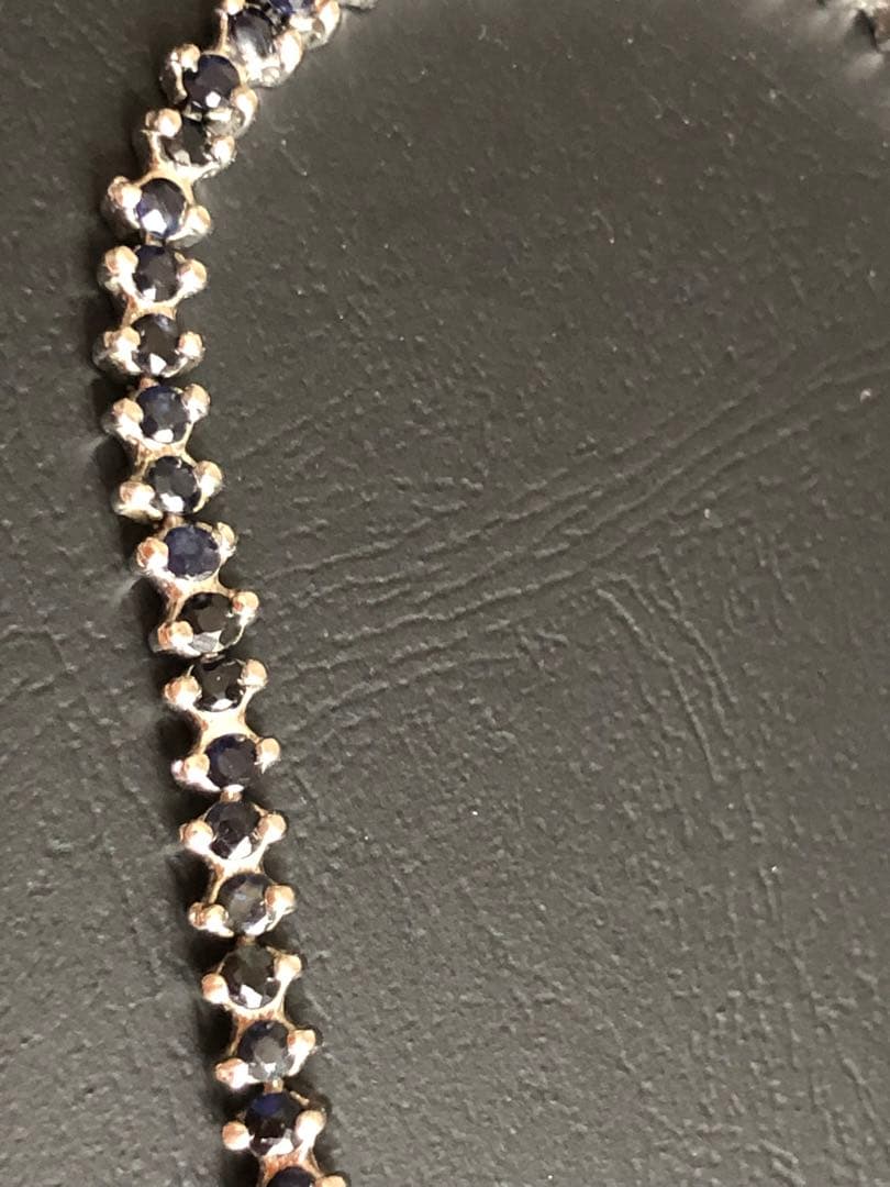 サファイア　ブレスレット　シルバー製　鑑別書付き